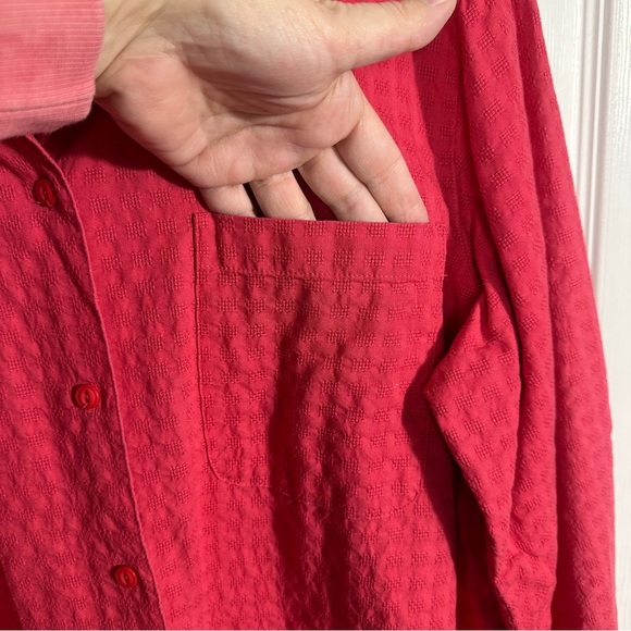 Travelsmith size large button down tunic, 100% cotton, travel, spring, comfy - Picture 7 of 10